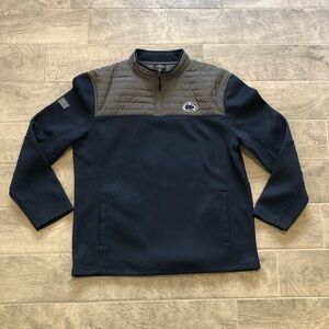Colosseum NCAA Penn State University Full Zip Jacket Gray Navy Mens Size XXL